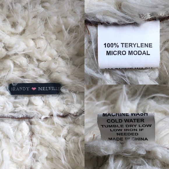 Brandy💖Melville Faux Suede/Sherpa Jacket - Picture 3 of 4